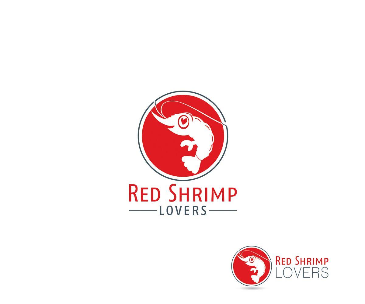 Red Shrimp Logo - Elegant, Playful Logo Design for Red Shrimp Lovers
