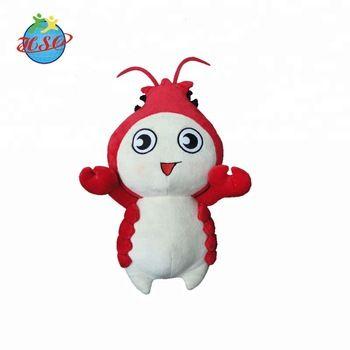 Red Shrimp Logo - custom logo red shrimp plush toy lobster plush toy, View plush toy