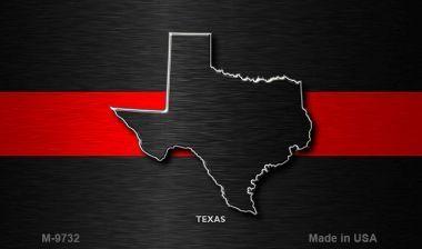 Thin Red Line Logo - Texas Thin Red Line Novelty Metal Magnet