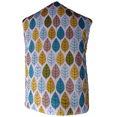 Blue Yellow Leaf Logo - Blue and Yellow Leaves Print Cotton Cafetiere Cosy, Coffee Pot