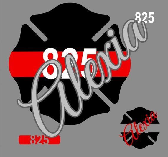 Thin Red Line Logo - Firefighter SVG Badge Thin Red Line Logo Emblem EMS Life Hat