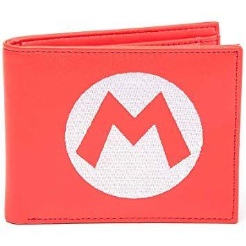 Red and Grey Nintendo Logo - Nintendo Wallet Super Mario embroided Logo Official Red: Amazon.co