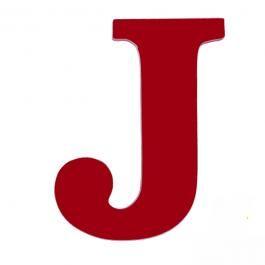 Red Letter J Logo - a big red letter J above his bed. Using the big cardboard letters at ...