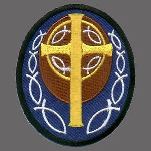 Blue Crusader Logo - CHRISTIAN CROSS Gold Cross Blue CRUSADER INFIDEL GOD MORALE HOOK ...