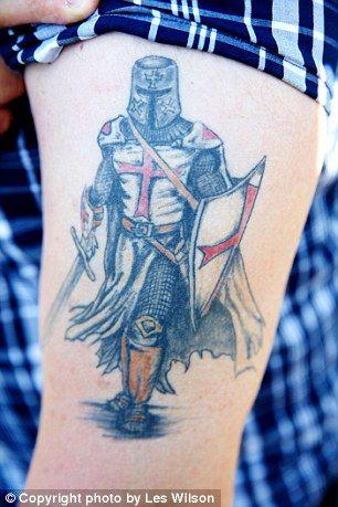 Blue Crusader Logo - Image of Crusader knight was branded 'violent and partisan' by force ...