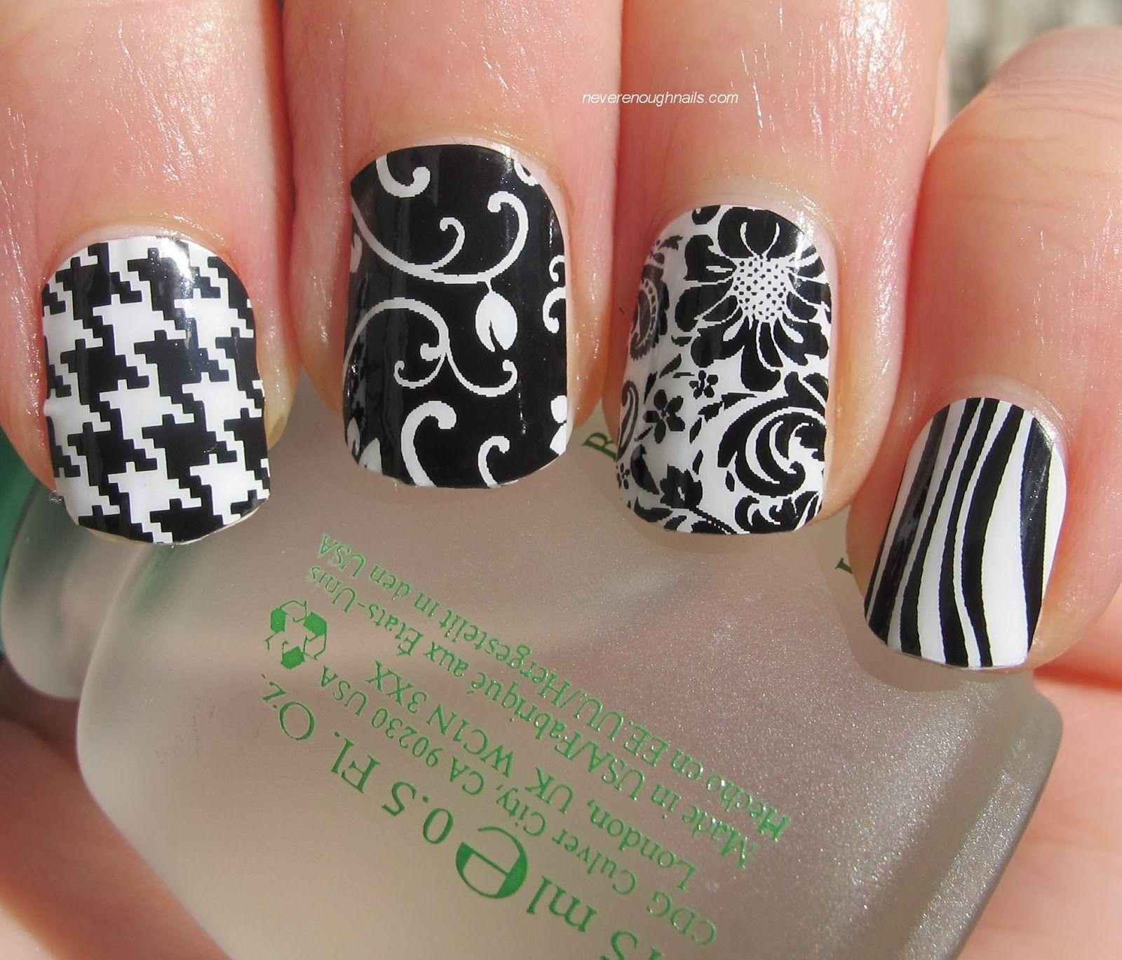 Jamberry Black and White Logo - Never Enough Nails: Jamberry Nails Black and White Mani!