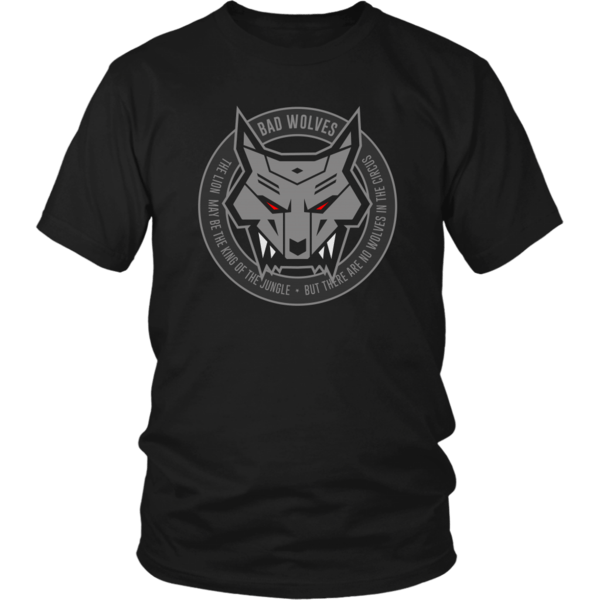 Black and Gold Wolf Logo - Wolf Emblem Tee. Early Black Friday 2018. Bad Wolves Store
