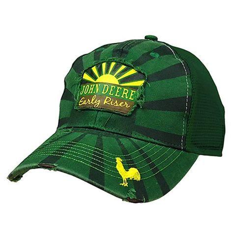 Early John Deere Logo - John Deere Early Riser Mesh Distressed Hat Green | Products ...