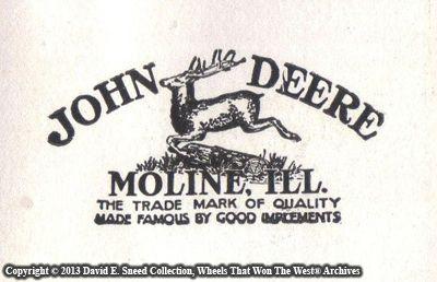 Early John Deere Logo - WHEELS THAT WON THE WEST®: John Deere & Keller Wagons
