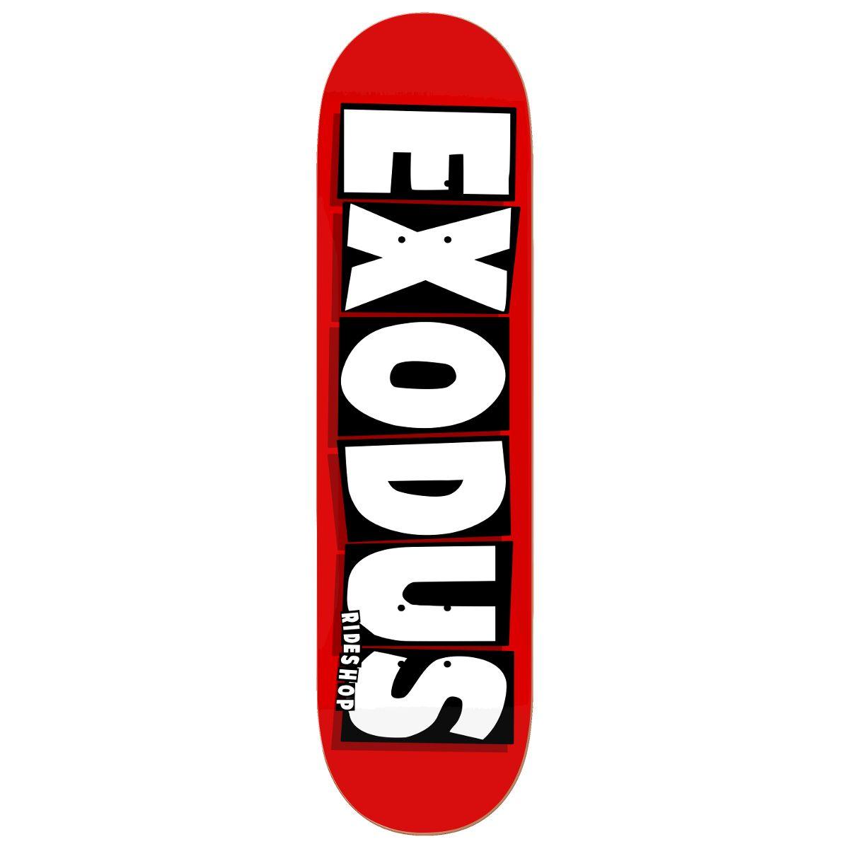 Skateboard Brands Logo - Exodus Brand Logo Full Skateboard Deck White Ride Shop
