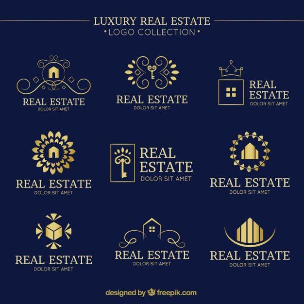 Luxury Real Estate Logo - Luxury real estate logo collection with folden details Vector | Free ...