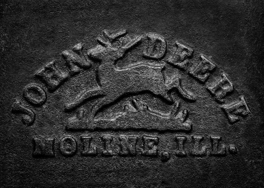Early John Deere Logo - Early John Deere Emblem Photograph by Jeff Phillippi