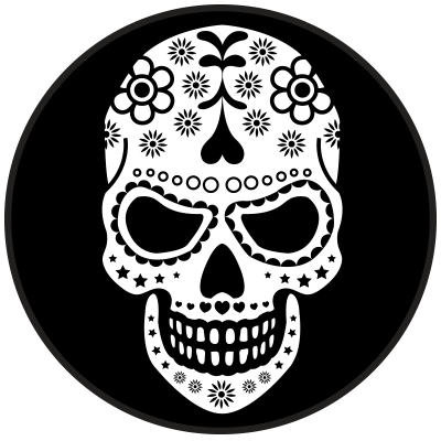 Black and White Skull Logo - Black And White Trucker Cap - Los Skull