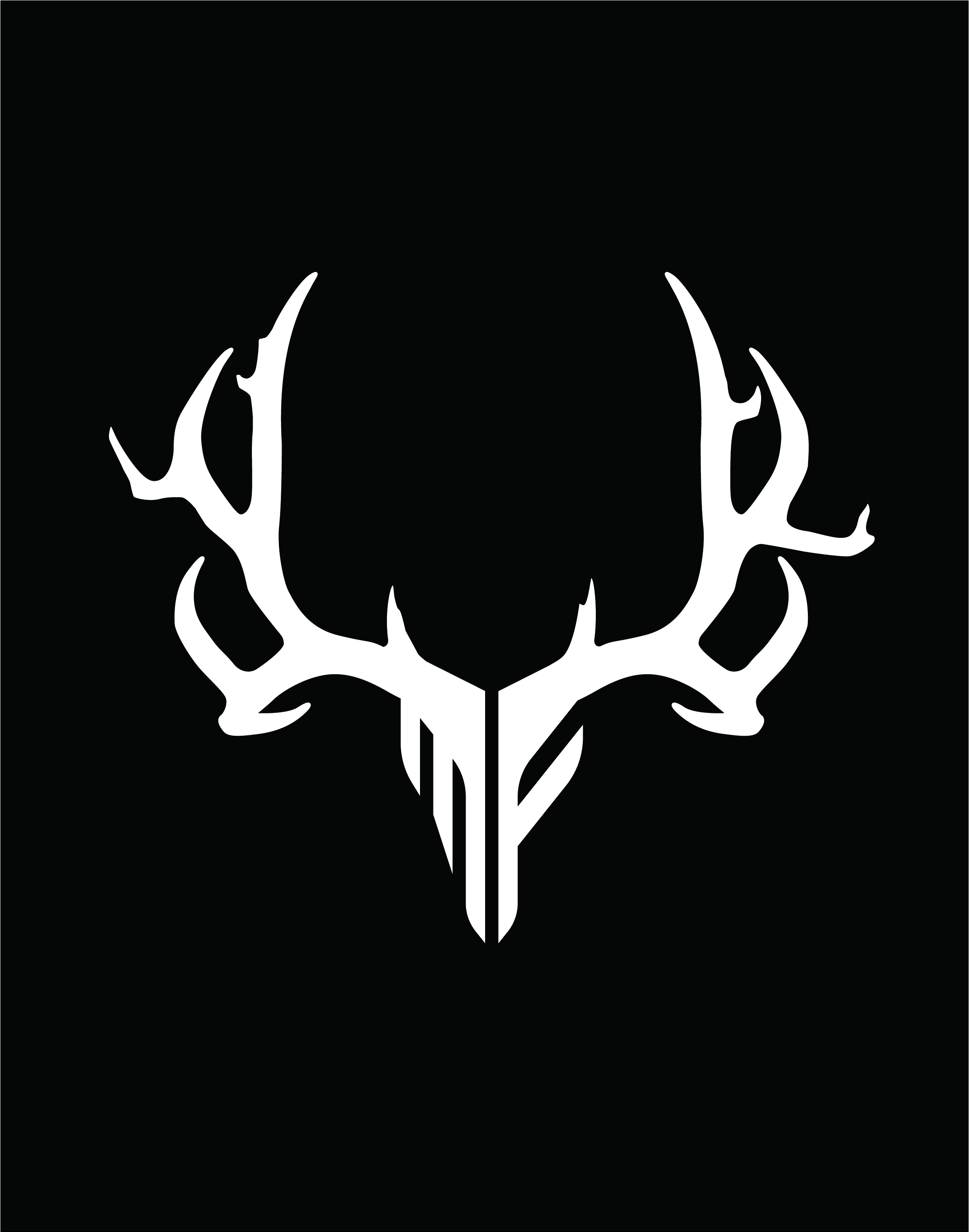 Black and White Skull Logo - Skull Logo Decals - Muley Freak
