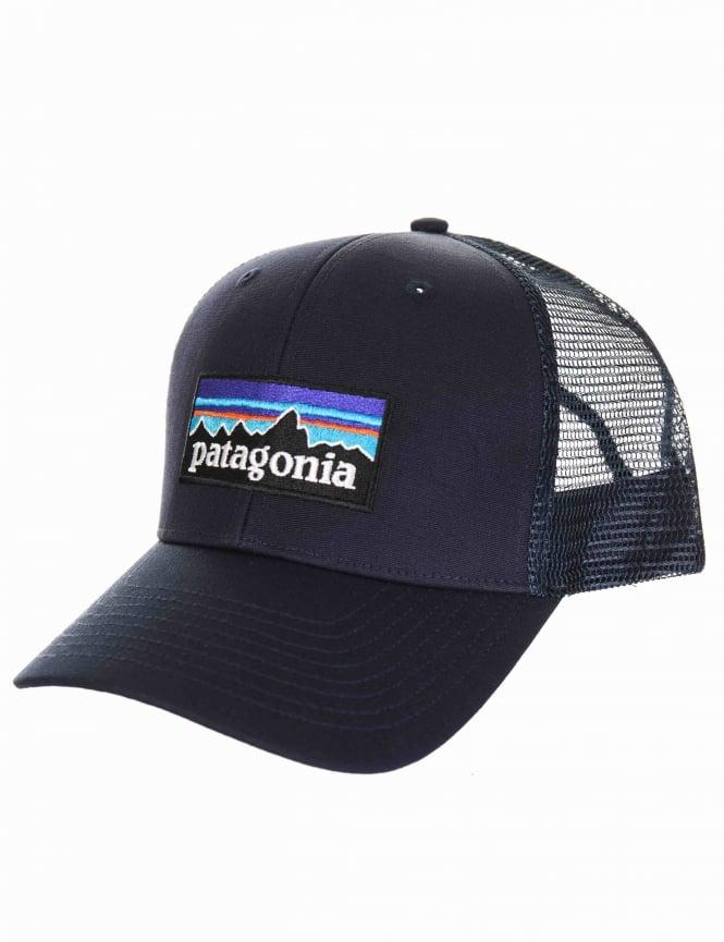 Who Has a Blue P Logo - Patagonia P 6 Logo Trucker Hat Blue Navy Blue
