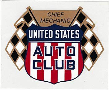 Vintage USAC Logo - Amazon.com: USAC Chief Mechanic Racing Decal Sticker 6 Inches Long ...
