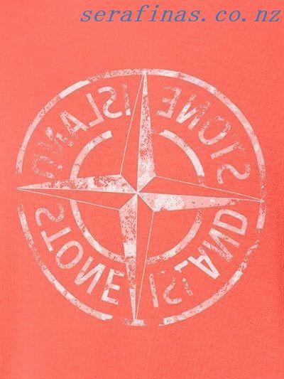 Red Coral Logo - NZ$54. Mens Stone Island Red Coral Logo Printed Cotton Jersey T