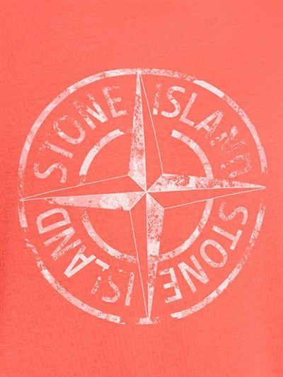 Red Coral Logo - STONE ISLAND - LOGO PRINTED COTTON JERSEY T-SHIRT - T-SHIRTS - RED ...
