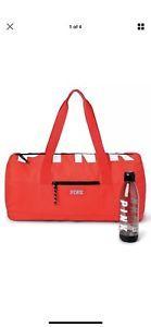 Red Coral Logo - Victorias Secret PINK Limited Edition Red Coral LOGO duffle gym bag