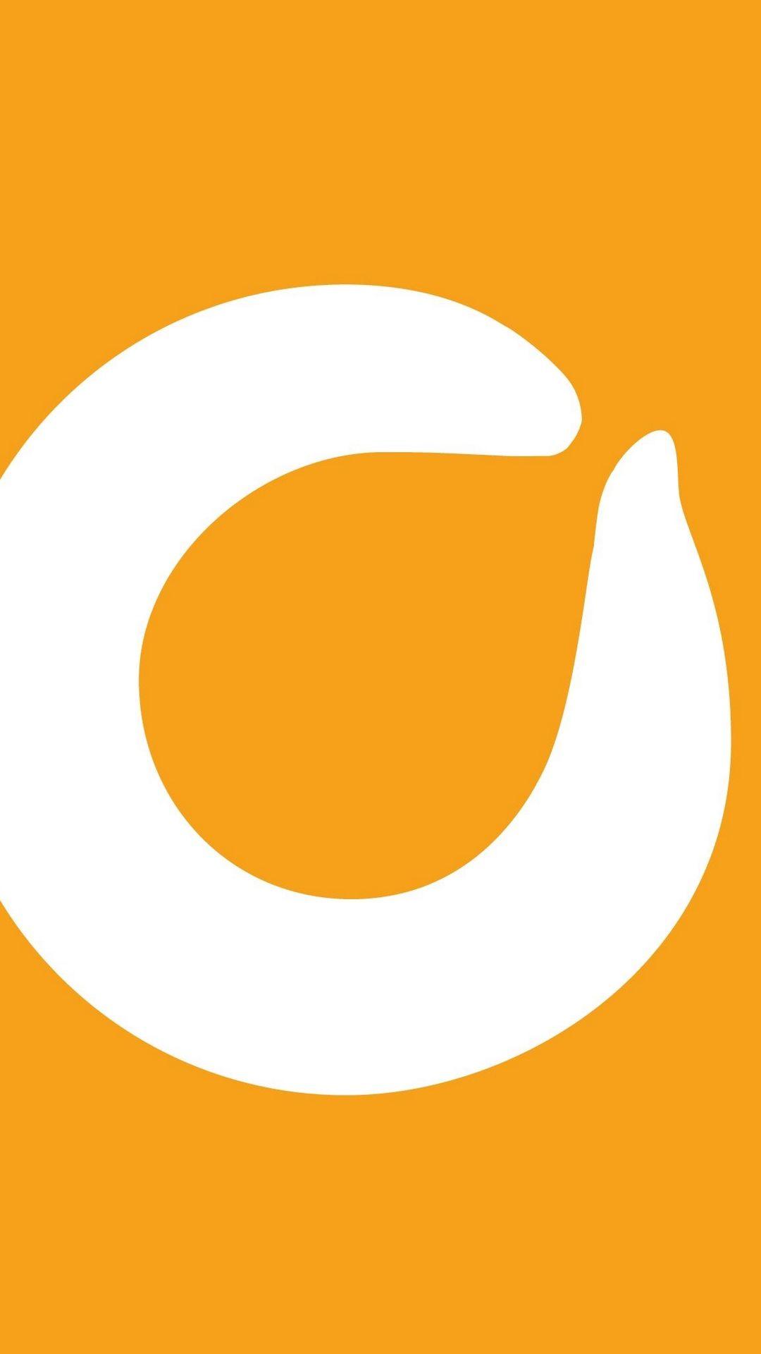 Oragne Leaf Logo - Download wallpaper 1080x1920 orange leaf frozen yogurt, logo ...