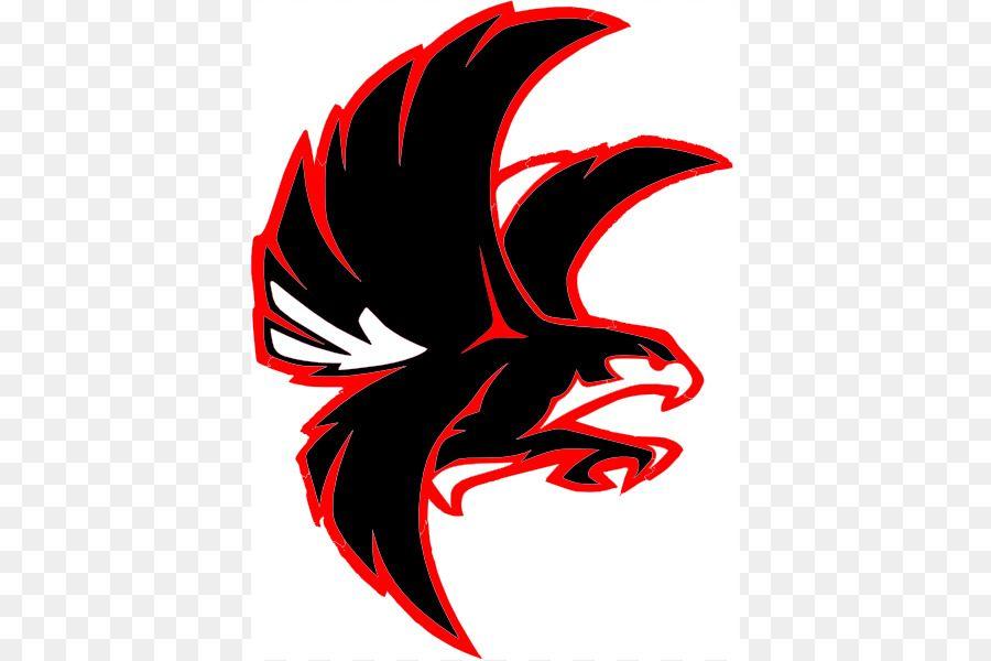 Red and Black Hawk Logo - Falcon Hawk Clip art - Falcon Logo Cliparts png download - 444*599 ...