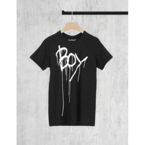 Drip Effect Logo - BOY LONDON Effect Logo Print Cotton T Shirt Sale JXF09784974