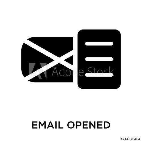 And White Black Envelopelogo Logo - Email opened envelope icon vector sign and symbol isolated on white ...