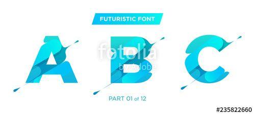 Drip Effect Logo - Vector Modern, Futuristic Typeface Design. Perfect for Poster, Logo