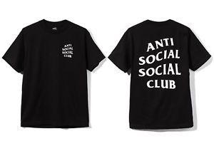 Anti Social Social Club Black Logo - Auth Anti Social Social Club ASSC Classic white Logo Black Tee Shirt