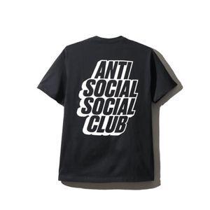 Anti Social Social Club Black Logo - Anti Social Social Club Blocked Black Tee ASSC Brand New 100