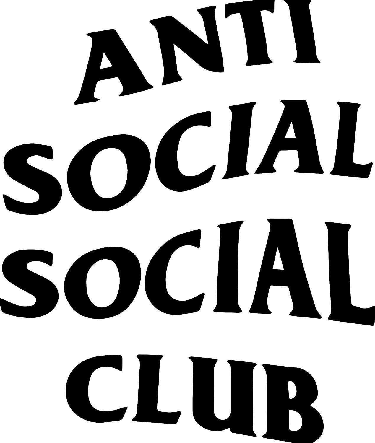 Anti Social Social Club Black Logo - Amazon.com : ANTI SOCIAL SOCIAL CLUB 5.5 Logo Decal Sticker