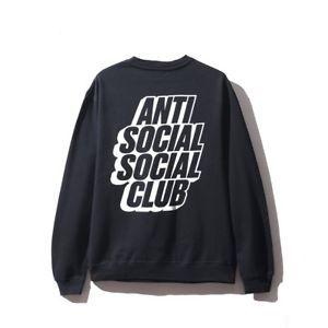 Anti Social Social Club Black Logo - Anti Social Social Club Blocked Logo Black Crewneck 100% Authentic ...