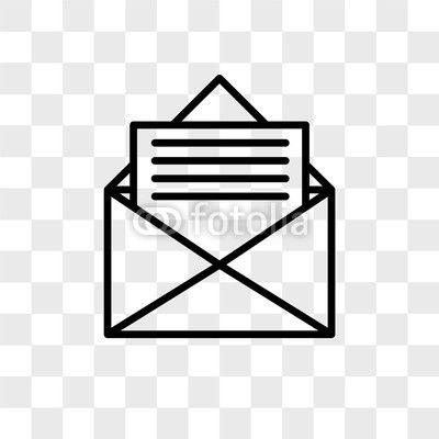 And White Black Envelopelogo Logo - Envelope vector icon isolated on transparent background, Envelope