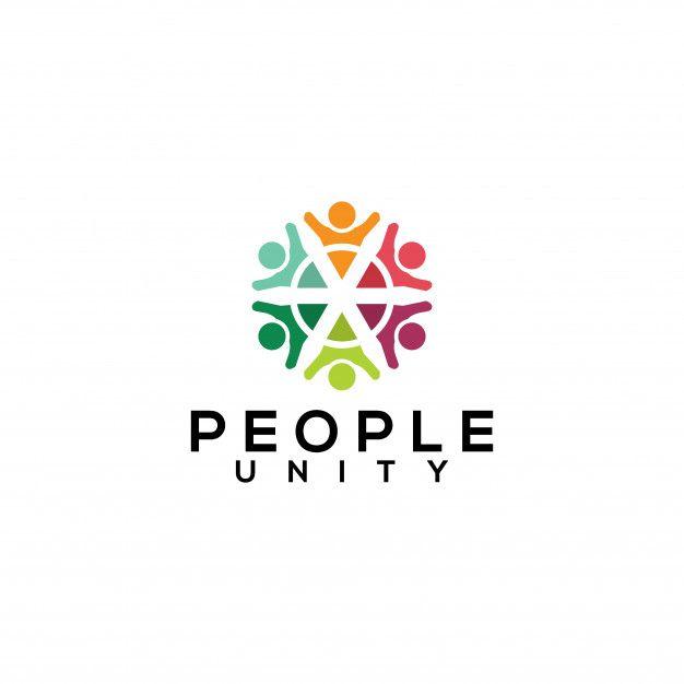 Unity Logo - People unity logo vector Vector