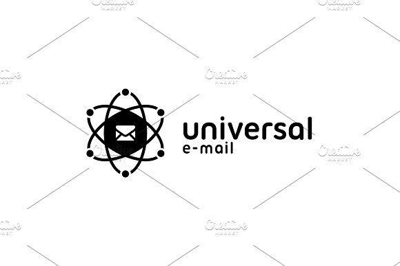 And White Black Envelopelogo Logo - Universal Email Mail Envelope Logo ~ Logo Templates ~ Creative Market