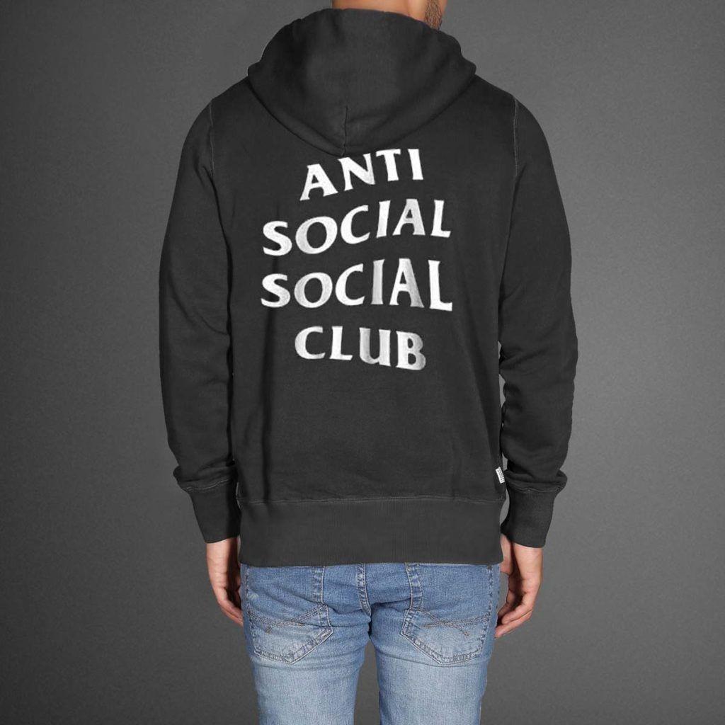 Anti Social Social Club Black Logo - anti social social club black color Hoodies