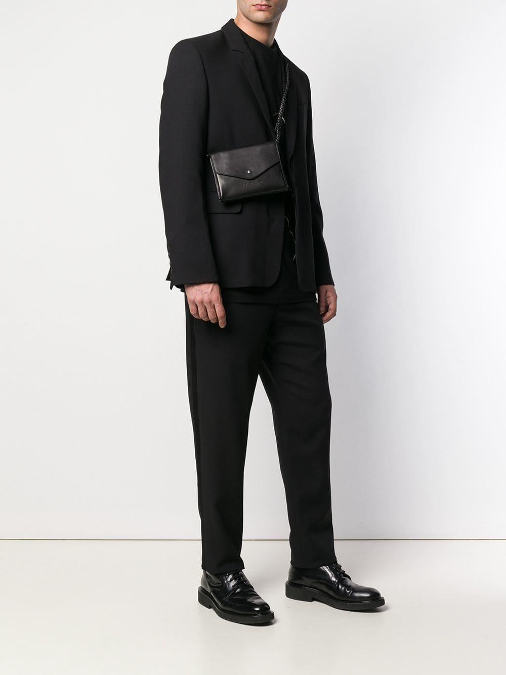 And White Black Envelopelogo Logo - Lyst - Ann Demeulemeester Envelope Logo Shoulder Bag in Black for Men