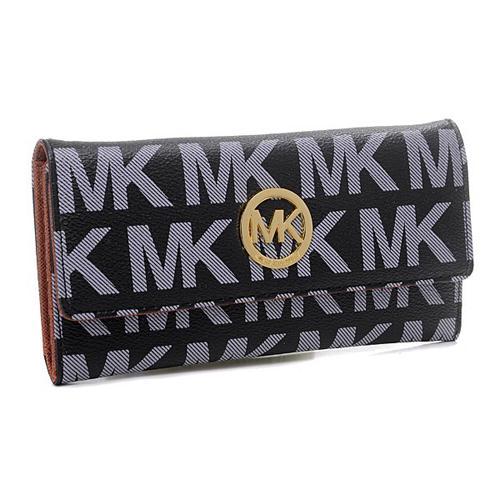 And White Black Envelopelogo Logo - Michael Kors Envelope Logo Large Black Wallets MK141105 5029