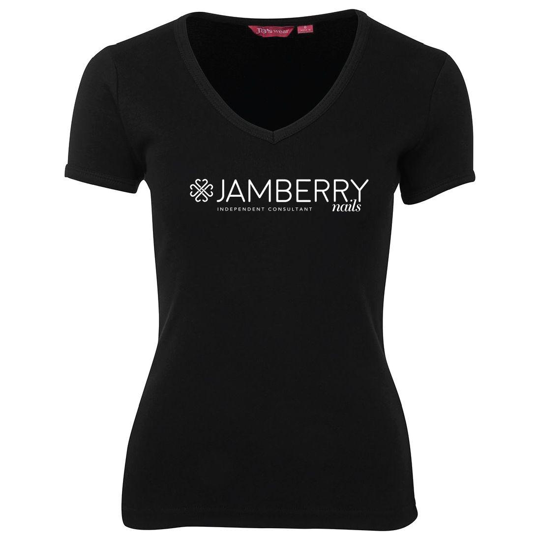 Jamberry Black and White Logo - Jamberry Logo Independent Consultant V Neck Tee