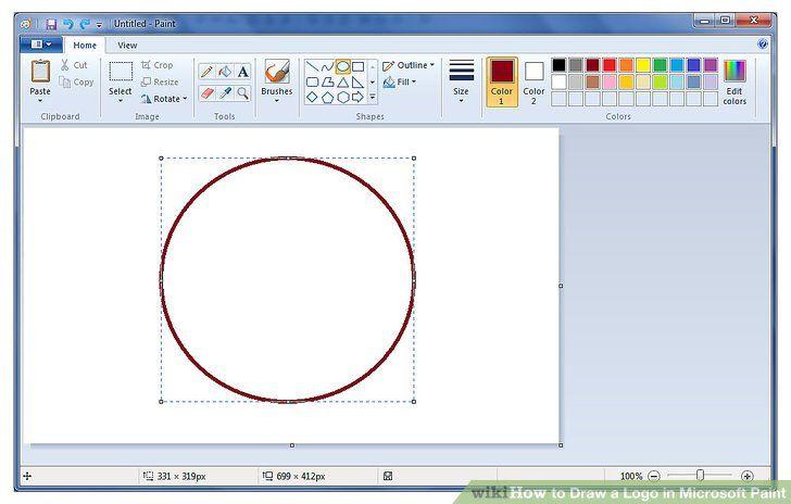 Paint Software Logo - How to Draw a Logo in Microsoft Paint: 7 Steps (with Pictures)