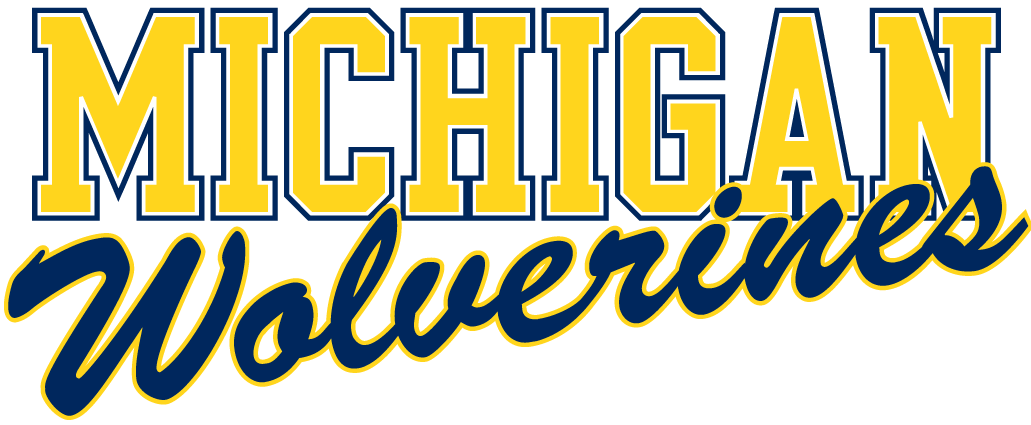 University of Michigan Wolverines Logo - Michigan Wolverines Wordmark Logo - NCAA Division I (i-m) (NCAA i-m ...
