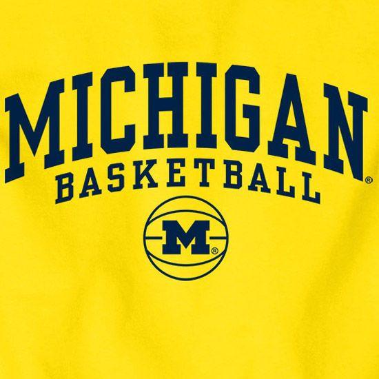 University of Michigan Basketball Logo - University of Michigan Basketball Toddler Yellow Tee