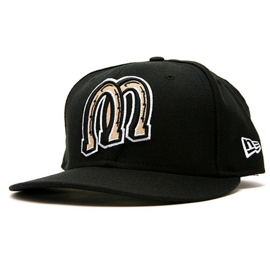 Billings Mustangs Logo - Men's Billings Mustangs New Era Black Authentic Road 59FIFTY Fitted Hat