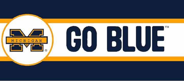 Go Blue University of Michigan Logo - Michigan Wolverines Wallpaper Border BE7173B - Wallpaper & Border ...