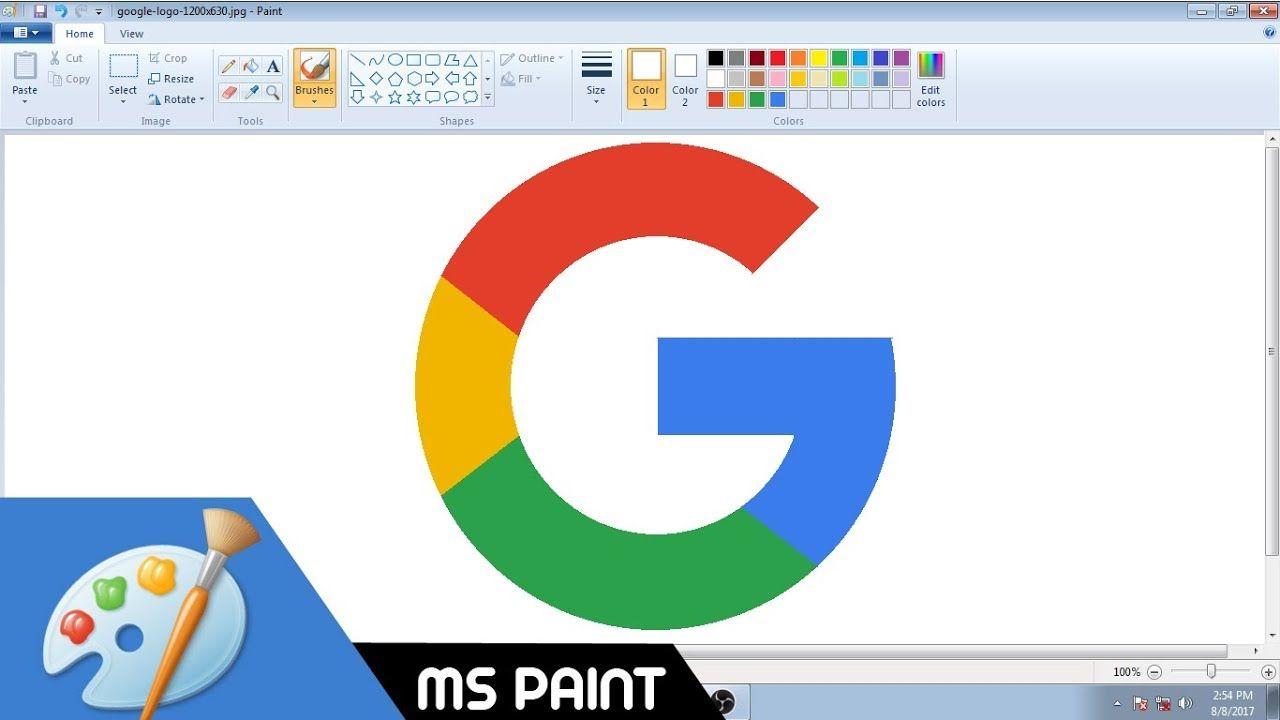 Paint Software Logo - How to Draw Google logo in MS Paint from Scratch! - YouTube