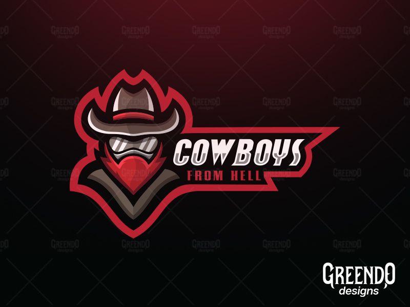 Red Cowboy Logo - Cowboys From Hell Mascot Logo [FOR SALE]