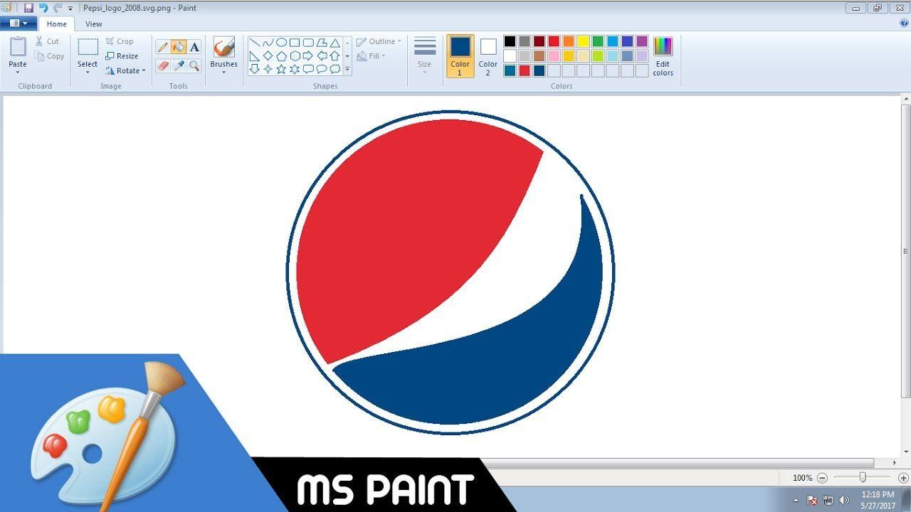 Paint Software Logo - How to Draw Pepsi logo in MS Paint from Scratch! - YouTube