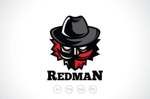 Red Cowboy Logo - Red Beard Cowboy Logo Template Logo Templates Creative Market