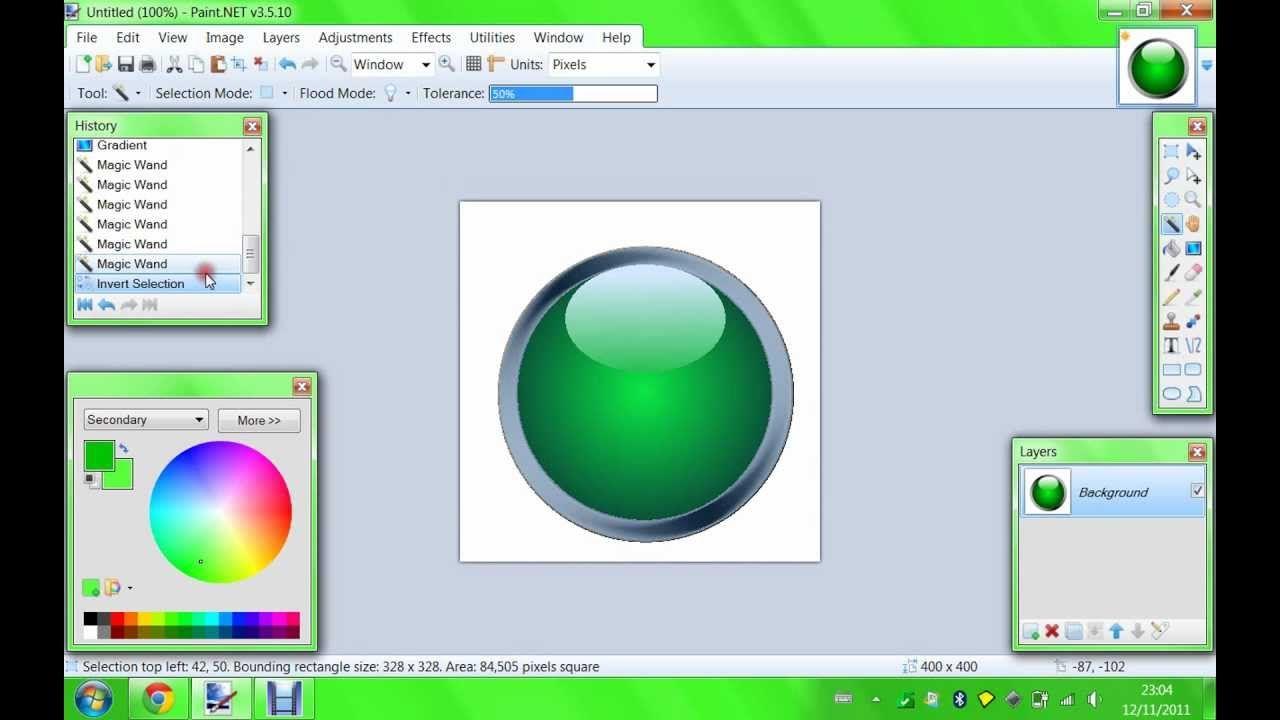 Paint Software Logo - How to make a glossy logo - Paint.net - YouTube