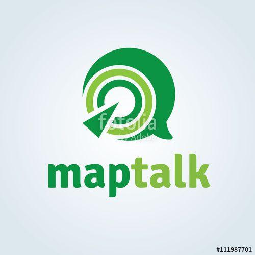 GPRS Logo - Map Talk Logo, GPRS Logo, Vector logo template.